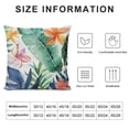 thumbnail image 5 of GOSMITH  Plant Throw Pillow Cushion Cover, Bird of Paradise Palm Leaf and Assorted Exotic Flowers Watercolor, Decorative Square Accent Pillow Case White, 5 of 5