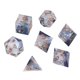thumbnail image 2 of Juego de dados de resina de 7 Uds., poliedro transparente, número claro, juego de dados portátil bien equilibrado para juegos de mesa, 2 of 9