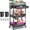 3 Tier-Black, variant on Yeabett 3 Tier Rolling Utility Cart Organizer with Removable Drawer, Mobile Storage Carts with 2 Lockable Wheels for Bathroom, Kitchen, Snack, Craft, Makeup, Baby Essentials, White