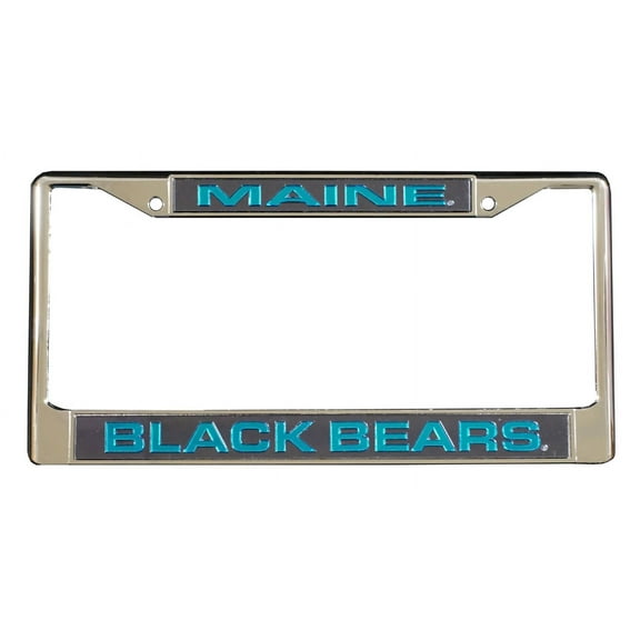 Maine Black Bears Chrome Metal Laser Cut License Plate Frame