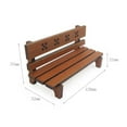 thumbnail image 2 of Milisten 1Pcs Mini Bench for Mini Garden Brown Wood Simple Design Indoor Decoration Hobbyists, 2 of 8
