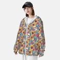 thumbnail image 3 of Balery colorful Skull sunflower Sudadera ligera de manga larga con capucha y protección solar UPF 50+ para hombre y mujer, ideal para pesca y running-X-Large, 3 of 7