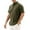 Army Green, variant on TAIAOJING Men's Striped Button Down Shirts Spring Summer Top Cotton Linen Casual V Neck Short Sleeve Pocket Top Blouse Beach Shirt