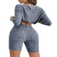 thumbnail image 4 of Crewneck Tops and Biker Shorts Set for Women with Short Sleeves, 4 of 5