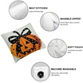 thumbnail image 4 of Acheng Fall Halloween Pumpkin Pillow Cover,Home Decorative Throw Pillow Cover Halloween Pumpkin Burlap Cushion for Couch/Sofa/Bedroom/Office/Car Square Pillow Case,Set of 2 White, 4 of 6