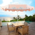 thumbnail image 3 of JONATHAN Y Baiona 9 ft. Market Patio Umbrella, Classic Mid-Century with UV Protection, Auto-Tilt, Crank and Wind Vent, White/Coral Pink, 3 of 10