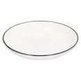 thumbnail image 2 of Cergrey Kitchen Dinnerware,Dinner Plate Porcelain,4Pcs Ceramic Dinner Plates Set Black Line Tableware 8 Inch Round Plate for Salads Steak Plate, 2 of 8