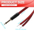 thumbnail image 2 of Cable de conector TS mono chapado en oro Uxcell, 6.6 pies (2 metros) de conector TS mono a extremo abierto de cable pelado para altavoz, guitarra, escáner, equipo de audio, 2 of 6