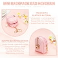 thumbnail image 3 of Uxcell Mini Mochila Linda Bolsa Cosmética para Mujeres Llavero Creativo de Cuero PU Rosa Oscuro, 3 of 7