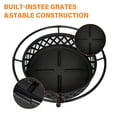 thumbnail image 5 of 30-inch Steel Fire Pit with Spark Screen & Poker for Outdoor Patio & Garden, 5 of 8