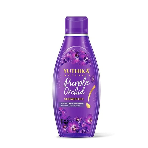 Yuthika Naturals Purple Orchid Body Wash, Shower Gel For Natural Care & Nourishment | Gentle Cleanser for Women & Men | All Skin Types | 250mL / 8.45 Oz