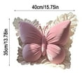 thumbnail image 3 of Lace Trim Butterfly Pillow - Elegant Decorative Throw Cushion for Bed, Sofa & Living Room - Plush Stuffed Seat Pad for Home Decor & Bedroom Accent, 3 of 4