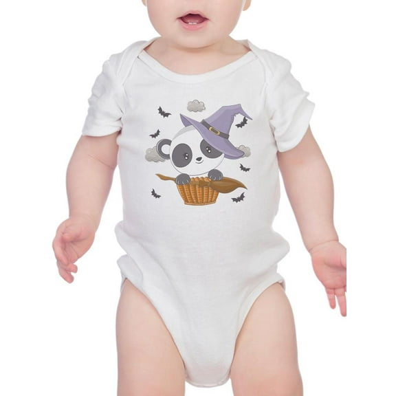 Cute Baby Panda In Basket Bodysuit Infant -Image by Shutterstock,  12 Months