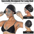 thumbnail image 2 of Extra Large Silicone Swim Cap For Long Hair Braids Dreadlocks, Waterproof Swimming Caps For Women Men Kids, 2 of 5