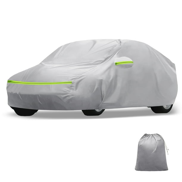 Funda para Coche Impermeable de Película de Aluminio y Algodón, Protección para Todas las Climas, Ajuste Universal para Sedán