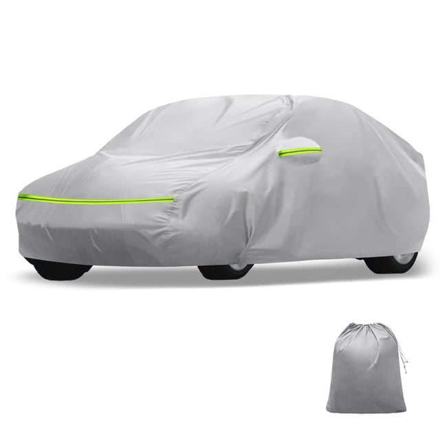 Funda para Coche Impermeable de Película de Aluminio y Algodón, Protección para Todas las Climas, Ajuste Universal para Sedán