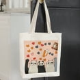 thumbnail image 4 of COMIO  Gift for Women Her Canvas Tote Bag With Cute Brooch Pin Shopping Bag, 4 of 5