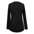 thumbnail image 3 of Adeawade Womens Tshirts Crewneck Long Sleeve Tops Solid Color Fashion Tee Cute Daily Wear M Black, 3 of 4