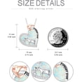 thumbnail image 5 of Dorunmo Mama Bear Necklace with 1 Cub 925 Sterling Silver Polar Bear Love Heart Pendant Mothers Day Jewelry Gifts for Women Mother (Opal), 5 of 6