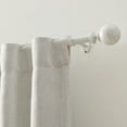 thumbnail image 4 of Threadmade Cordelia Single Curtain Rod with Globe Ball Finial, White - 32"W x 142"L, 4 of 6