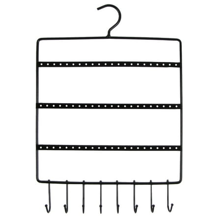 Metal Jewelry Organizer Closet Rod Rack Bracelet Holder Necklace Hanger Hook Earring Storage