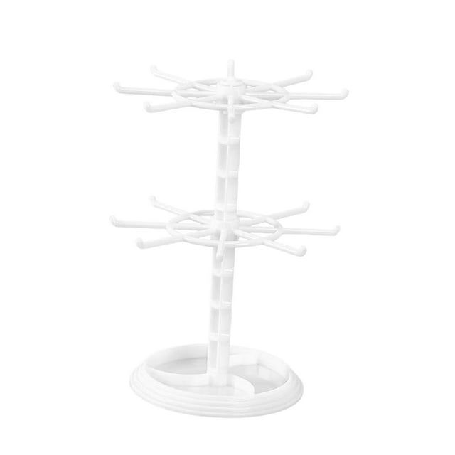 Organizador de Joyería Sunnimix Estante de Almacenamiento Giratorio Blanco