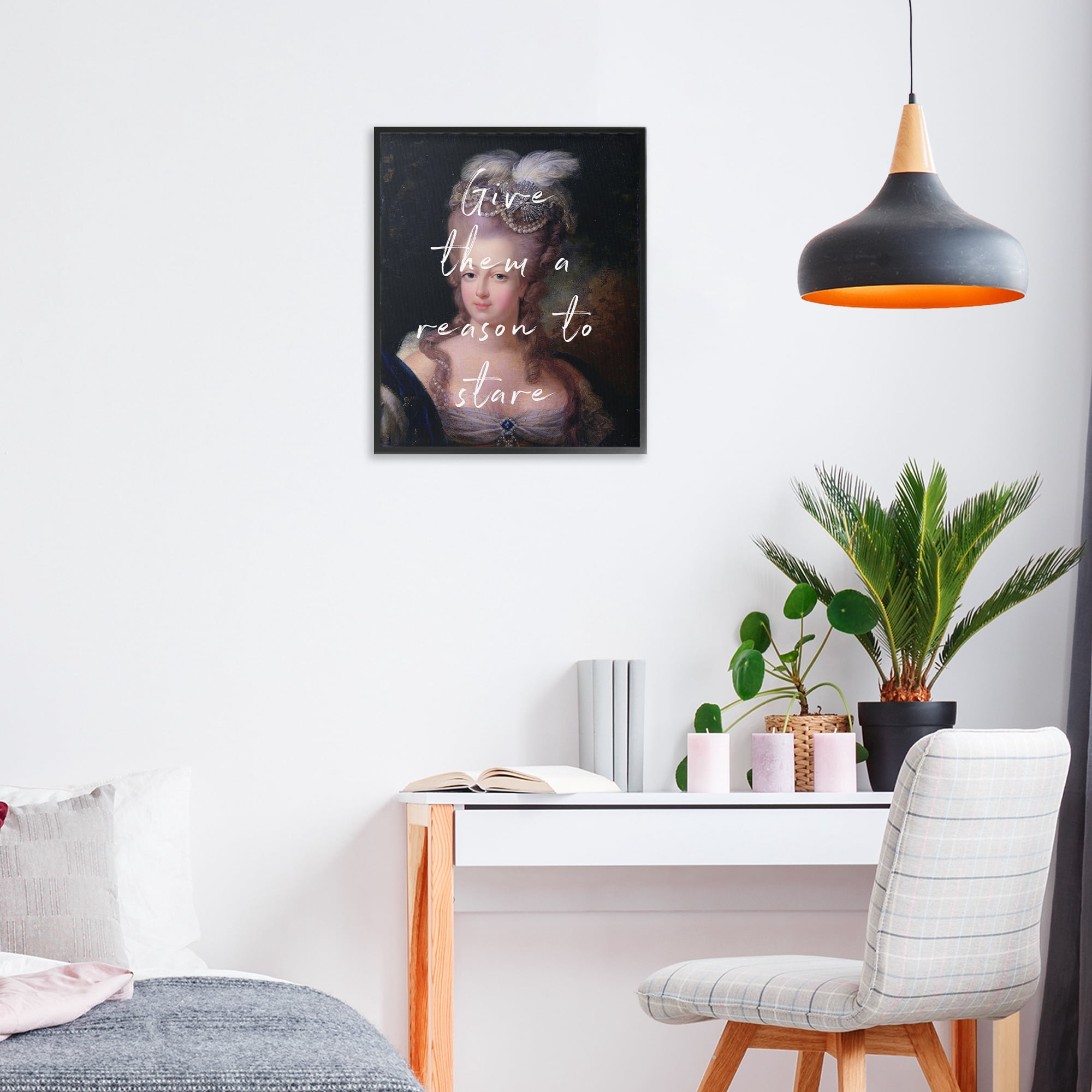 Stupell Industries Give Them A Reason To Stare Black Framed Giclee Art, design by Tina LeCour