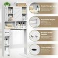 thumbnail image 5 of Wubio   Over The Toilet Storage Cabinet, Freestanding Storage Cabinet Over Toilet, Bathroom Storages Organizer Cabinets with Toilet Paper Holder Stand and Adjustable Shelf, White, 5 of 7