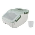 thumbnail image 2 of Airtight Rice Container, Mint Green Thickened PP Airtight Food Storage Container with Easy Open and Close Lid, Pet Food Dispenser Kitchen Decor for Home Use and Commercial Kitchens, 2 of 7
