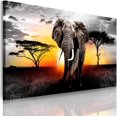 thumbnail image 2 of ADALE Animal Wall Art Pictures for Living Room Decor Walking Elephant Paintings on Canvas Stretched Artwork Bedroom Wall Decor Framed 20x16 Inch, 2 of 6
