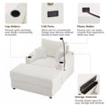 thumbnail image 6 of LUCKHAO Deep Seat Modular Sectional Sofa ,Corduroy Upholstered Oversized Sofa Convertible Sleeper Sofabed ,Storage Space, 2 Movable Ottomans, 2 USB Ports, 2 Cup Holders, Phone Holder, 6 of 18