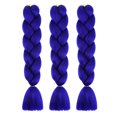 thumbnail image 1 of sweethay Extensiones de cabello de estilo trenzado, peluquín reutilizable extraíble, bonita peluca encantadora, pelo resistente al calor, Accesorio para el cabello Azul oscuro, 1 of 6