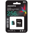 thumbnail image 4 of ADATA - Tarjeta de Memoria microSDXC/SDHC UHS-I (256 GB, con Adaptador, C10, U3, V30, 4K, A2, Micro SD, AUSDX256GUI3V30SA2-RA1), 4 of 4