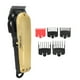 thumbnail image 3 of Cortadora de pelo eléctrica de precisión con enchufe estadounidense, compatible con 100-240 V, recortadora de pelo recargable dorada para hombres, 3 of 8
