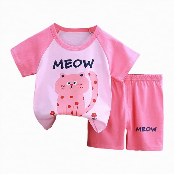 JUMEYU Pjs for Boys Baby Toddler Pajama Set Soft Cotton Snug-Fit Sleepwear 5T 6T (Pink,5-6 Years)