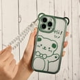 thumbnail image 3 of iPhone 12 Pro Max Bear Case, Clear Cute Sparkle Transparent Soft TPU Stylish Plating Pattern Luxury Case Cover with Lovely Strap Bracelet Chain Women Girls Case for iPhone 12 Pro Max-Green, 3 of 7