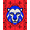 Red, Pattern 1, variant on ODIKA 2x3 Machine Washable Non-Slip Area Rug, Modern Sports Ticket with Lion Emblem and High Traffic Rug, Blue, 674474