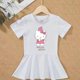 thumbnail image 2 of Hello Kitty algodón nuevo vestido de manga corta niños falda con estampado de dibujos animados niñas verano camiseta Top falda de princesa ropa para niños, 2 of 4