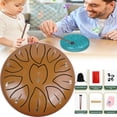 thumbnail image 3 of Rain Drum for Outside Garden, Steel Tongue Drum 6 Inches 11 Notes, Rain Chime Rain Drum for Outside, Steel Tongue Drum Rain Chime Waterproof, Steel Tongue Drum, Mini Handpan Drum, 3 of 9