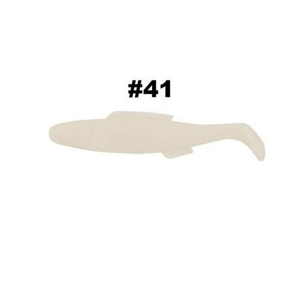 H&H Tackle CMR10-41 Cocahoe Minnow White Unscented Soft Replacement Fishing Lure