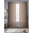 thumbnail image 2 of Brown Ombre Sheer Curtains 84 Inch Length 2 Panels Set for Living Room/Bedroom, Modern Gradient Abstract Art Semi Curtain Sheers Drapes Rod Pocket Curtains Window Treatment Set 52''x84''x2, 2 of 7