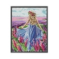 thumbnail image 1 of Cuadros Decorativos Bordado parcial 14CT 2 hilos Impreso Lavanda Chica Punto de cruz (RA484) Tmvgtek embutido en tela, 1 of 9
