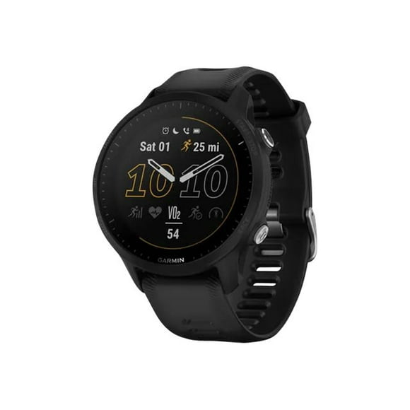 Garmin Forerunner 955 - Black - sport watch with strap - silicone - black - wrist size: 5.12 in - 8.66 in - display 1.3" - 32 GB - Bluetooth, Wi-Fi, ANT+ - 1.83 oz
