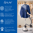 thumbnail image 2 of SALAV Continuous Steam Upright Standing Garment Steamer with Extra Large Water Tank White, 2 of 8