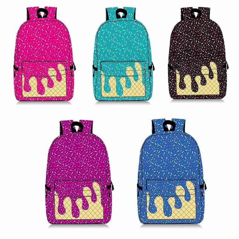 Ice Cream Drip Backpack Kawaii Shoulder Bagpacks with Side  display picture 1