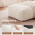 thumbnail image 4 of Poshby Big Bean Bag Lounger Chair for Adults, Large Flannel Plush Beanbag Sofa Chair for Living Room or Bedroom, White, 4 of 7