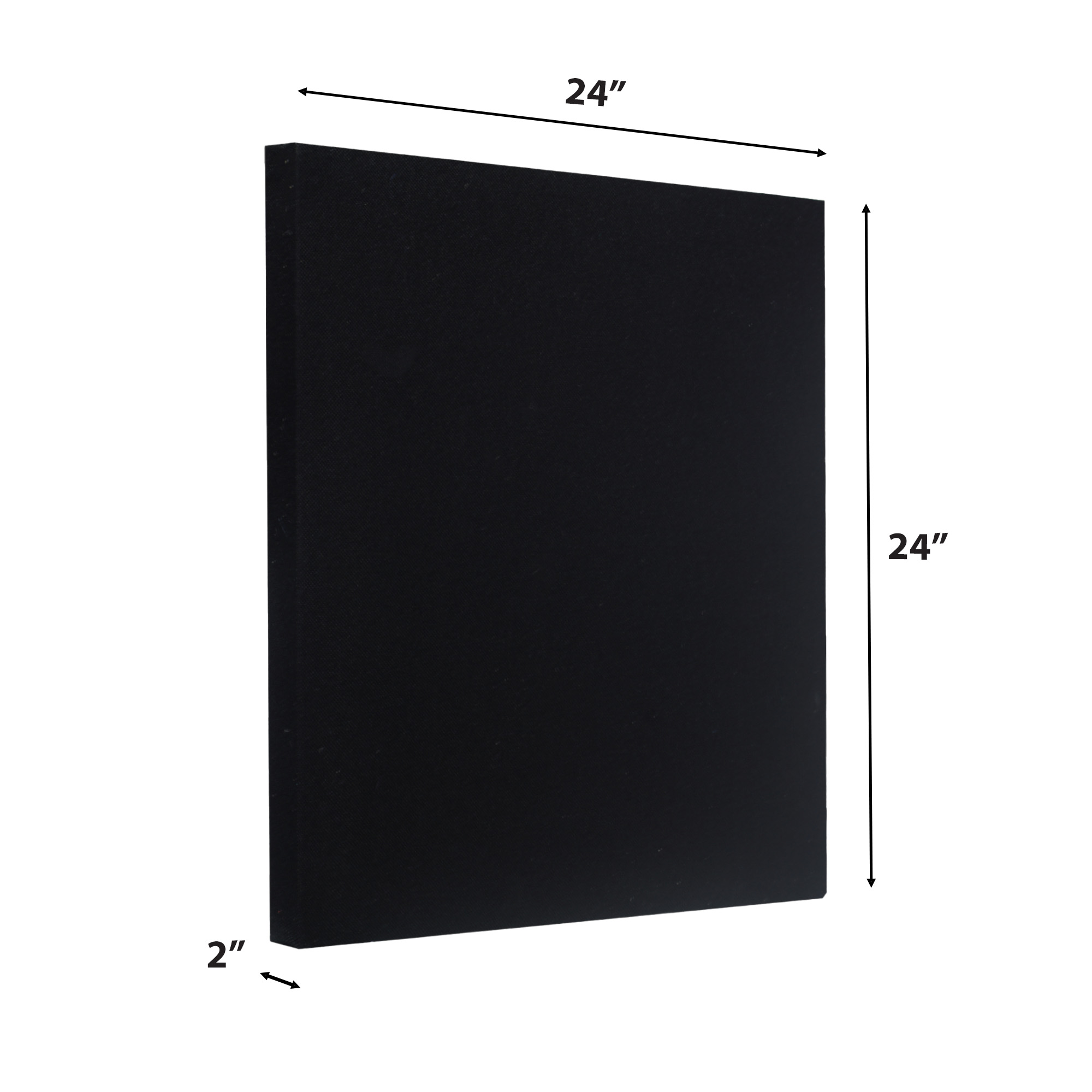 ATS Acoustics Tackable Acoustic Panel 24" x 24" x 2" Sound Absorbing Professional Studio Quality Tack Board Wall Panel (Pitch)