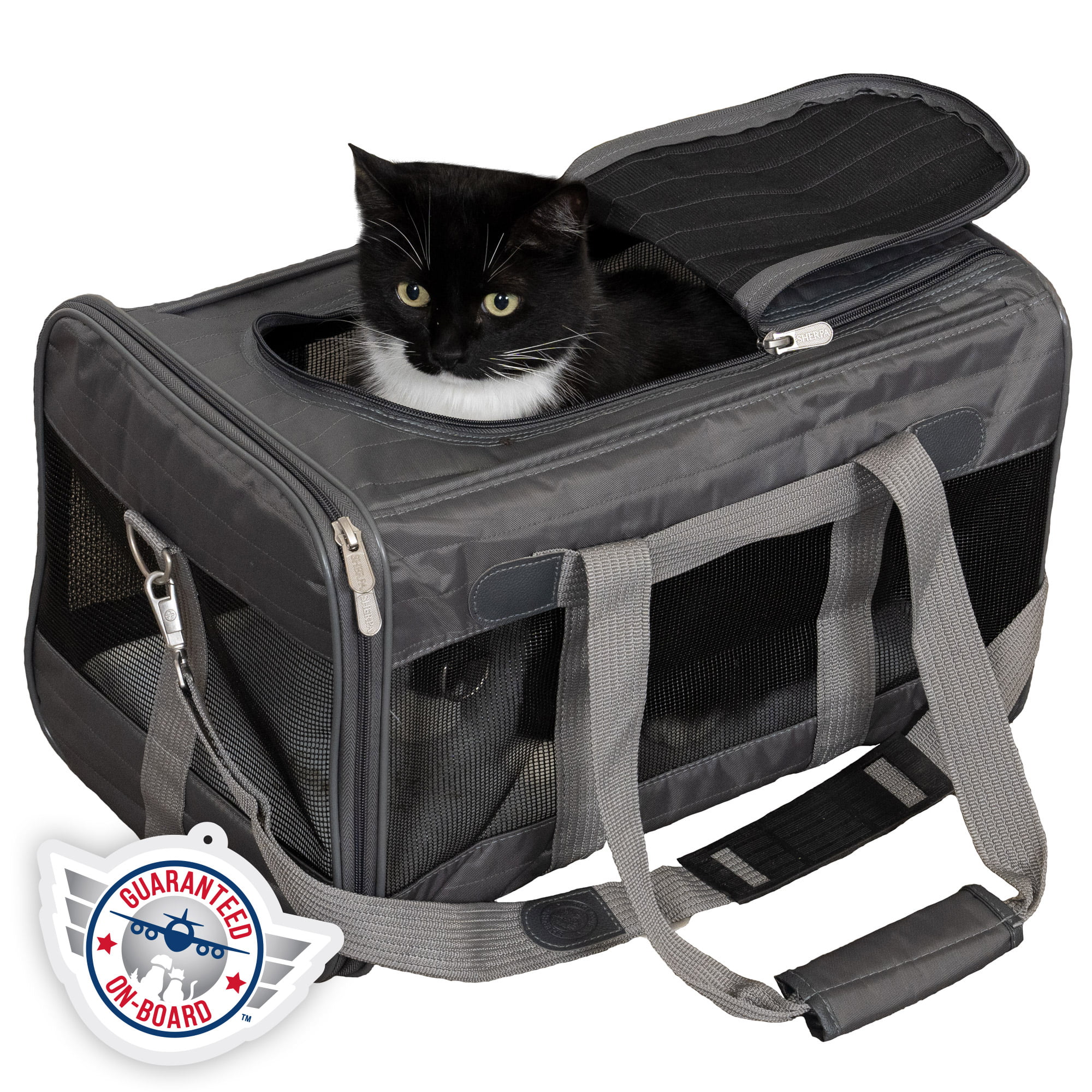  Sherpa Tote Around Town Travel Pet Carrier with Stay Clean  Technology - Black, Small : Pet Supplies