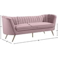 thumbnail image 6 of Maklaine Contemporary Upholstery Velvet Sofa in Pink, 6 of 8