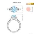 thumbnail image 5 of Angara Natural 2.2 Ct. Aquamarine Solitaire Ring in Sterling Silver for Women (Ring Size: 10), 5 of 10